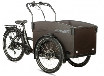 Vogue Journey S elektrische bakfiets - mat zwart/zwart