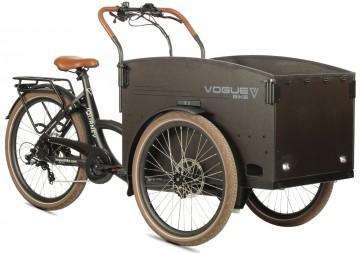 Vogue Journey S elektrische bakfiets - mat zwart/bruin