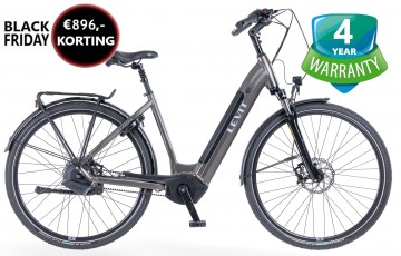 Levit Calvia 3 Automatiq - mat zwart parelmoer - elektrische damesfiets