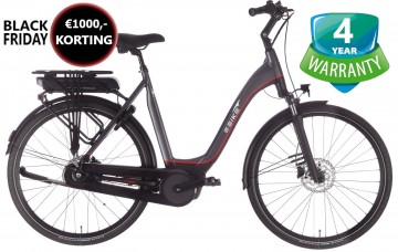 Advanced Ebike Das Original Comfort Plus - grijs/zwart/rood - elektrische damesfiets