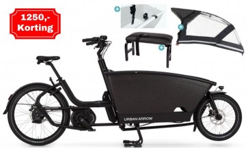 Urban Arrow Family Cargo Line 85Nm - zwart - elektrische bakfiets