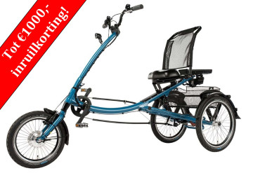 Pfautec Scootertrike FM - azuurblauw - elektrische driewieler