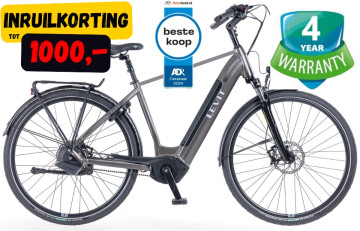 Levit Calvia 3 Automatiq - mat zwart parelmoer - elektrische herenfiets